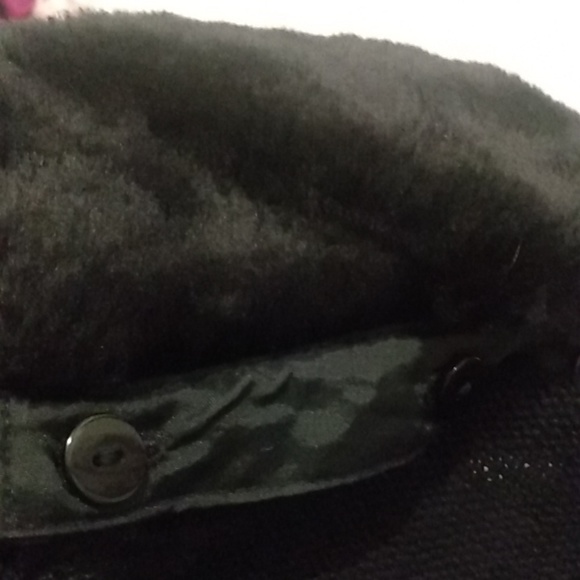 Vintage Victoria Jones Ladies Christmas Cardigan Sweater Floral Faux Fur Large - Picture 6 of 10